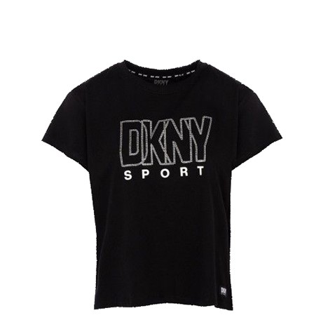 Logo Strass Black T-Shirt