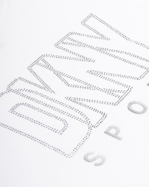 Logo Strass White T-Shirt