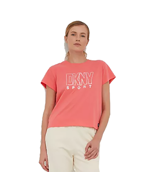 Logo Strass Pink T-Shirt