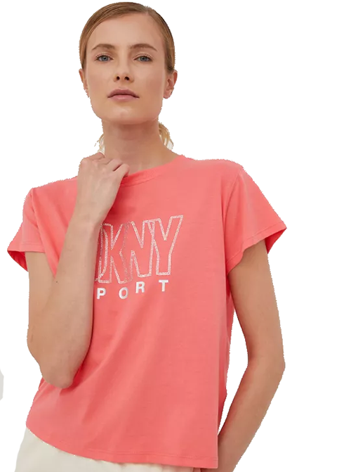 Logo Strass Pink T-Shirt