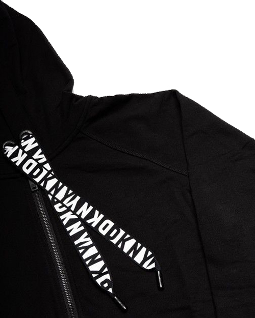 Logo Black Jacket Hooded