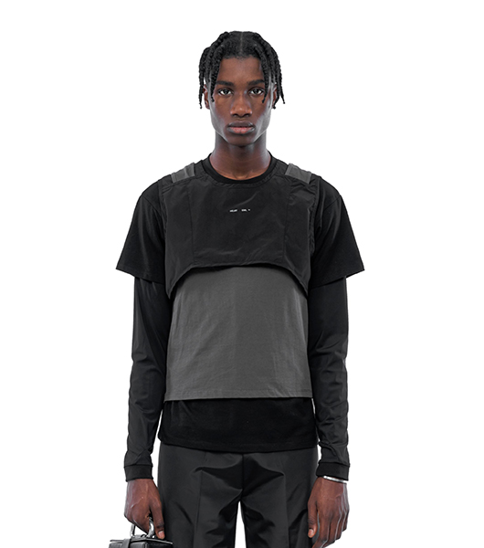 HELIOT EMIL LONG SLEEVE T SHIRT wLAYERED VEST