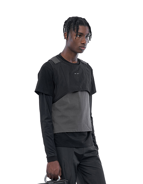 HELIOT EMIL LONG SLEEVE T SHIRT wLAYERED VEST