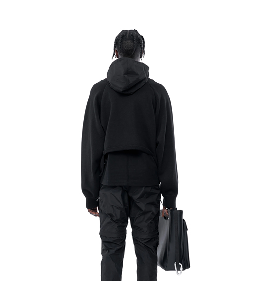 HELIOT EMIL RAGLAN KNIT SWEATER W. TECH VEST