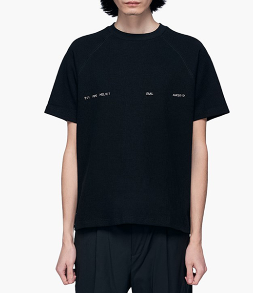 HELIOT EMIL TEXTURED FABRIC T-SHIRT w.PRINT