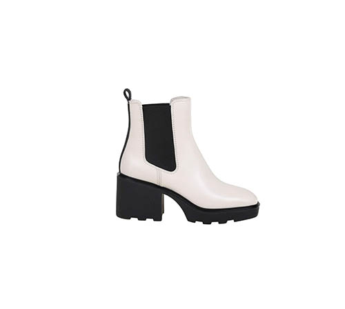 Keisha Light Cream Leather Bootie