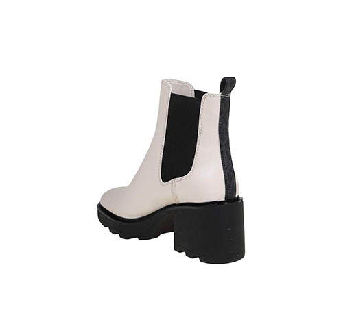 Keisha Light Cream Leather Bootie