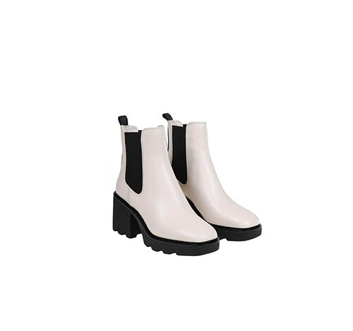 Keisha Light Cream Leather Bootie