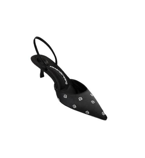 Delphine 65 Slingback Mule In Crystal Satin