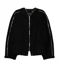 Black Parachute Layered Hood Jumper