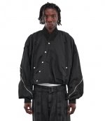 Black Blas Cut Crop MA-1 Bomber Jacket