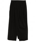 Black Wide Drape Skirt Pants