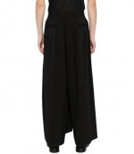 Black Wide Drape Skirt Pants