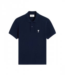 Navy Cotton Ami De Coeur Polo Shirt