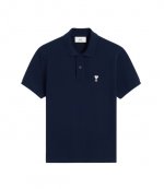 Navy Cotton Ami De Coeur Polo Shirt