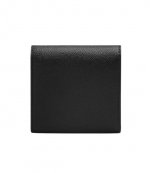 Black Leather Paris Compact Wallet