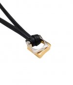 Gold Brass Dune Square Necklace