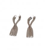 Silver Pink Boucle D Orell Hoop Earings