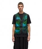 Green Aop Mesh Vest