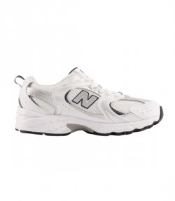530 White/Silver/Black Sneakers