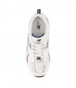 530 White/Silver/Black Sneakers