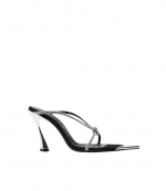 Black and Crystal Knotted Fang 95 Sandals