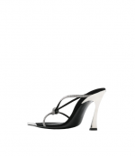 Black and Crystal Knotted Fang 95 Sandals