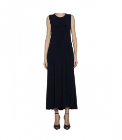 Midnight Blue Sleeveless Long Swing Dress