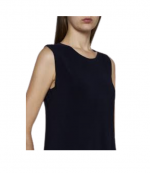 Midnight Blue Sleeveless Long Swing Dress