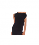 Black Drop Shoulder Top