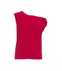 Red Drop Shoulder Top