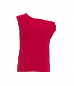 Red Drop Shoulder Top