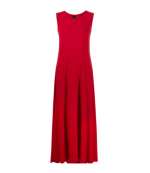 Red Sleeveless Long Swing Dress