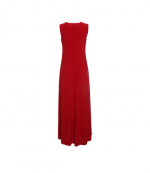 Red Sleeveless Long Swing Dress