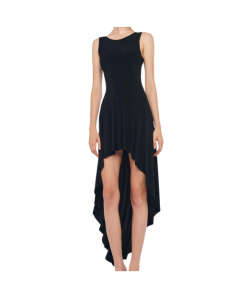 Black H Low Sleeveless X Gown