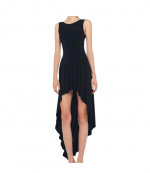 Black H Low Sleeveless X Gown