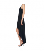 Black H Low Sleeveless X Gown
