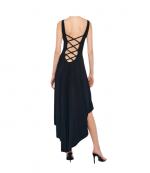 Black H Low Sleeveless X Gown