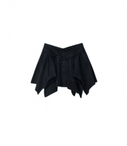 Black Cut Off Skirt