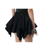 Black Cut Off Skirt
