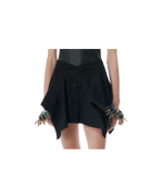 Black Cut Off Skirt
