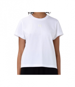 White Essential Jersey Shrunken Tee W/ Puff Logo