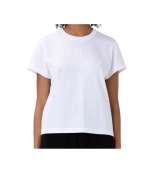 White Essential Jersey Shrunken Tee W/ Puff Logo