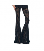 Black Fishtail Pants Without Waistband