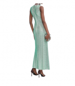 Mint Rhinestone Mesh Midi Dress