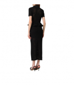 Black Bow Crochet Midi Dress