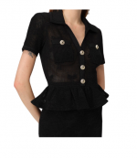 Black Bow Crochet Midi Dress