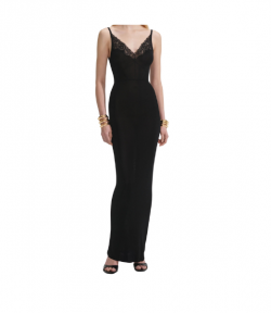 Black Knit Maxi Dress