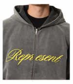 Vintage Grey Script Logo Hoodie