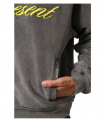 Vintage Grey Script Logo Hoodie